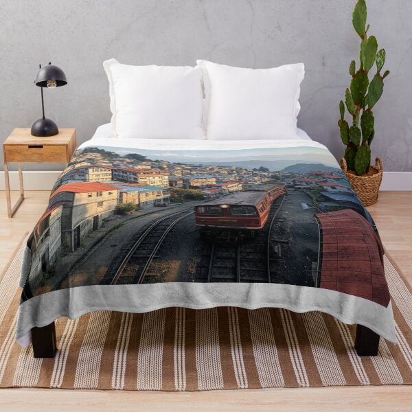 Item preview, Darjeeling Town with train railways designed and sold by Places On Earth.
