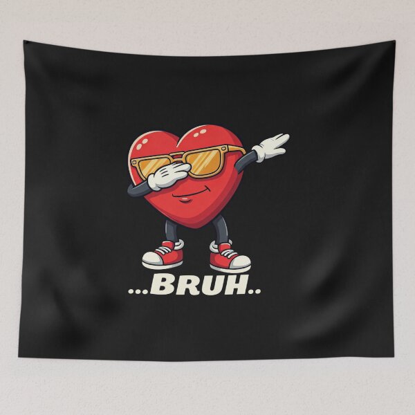 Item preview, Heart Dabbing Bruh Valentine's Day designed and sold by Alex Songs.