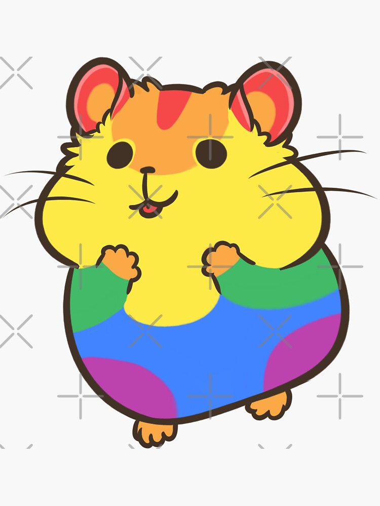 "Pride Hamster - gay" Sticker for Sale by pawlove | Redbubble