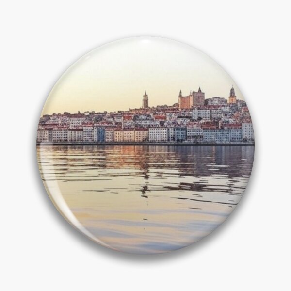 Item preview, Lisbon Portugal Watercolor Skyline designed and sold by Places On Earth.