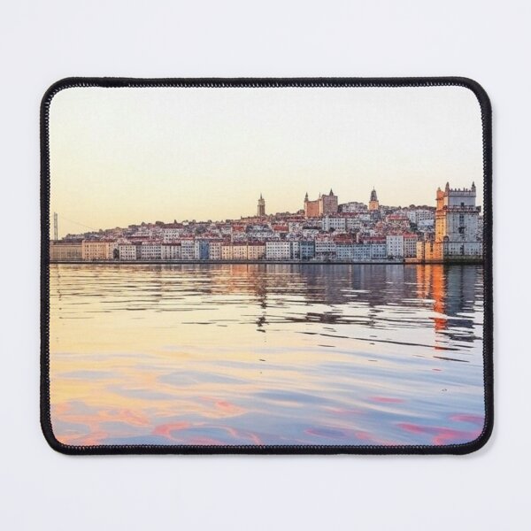 Item preview, Lisbon Portugal Watercolor Skyline designed and sold by Places On Earth.