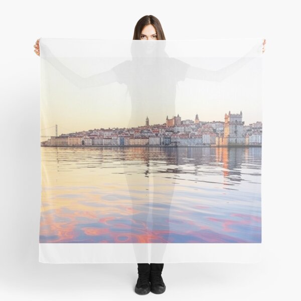 Item preview, Lisbon Portugal Watercolor Skyline designed and sold by Places On Earth.