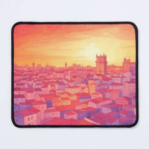 Item preview, Lisbon cartoon style Portugal designed and sold by Places On Earth.