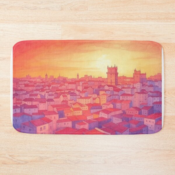 Item preview, Lisbon cartoon style Portugal designed and sold by Places On Earth.