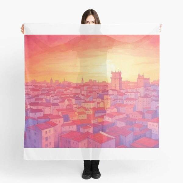 Item preview, Lisbon cartoon style Portugal designed and sold by Places On Earth.