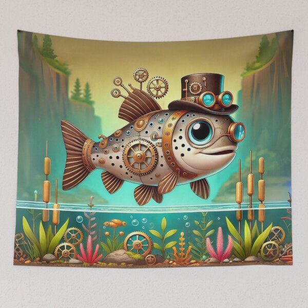 Item preview, Steampunk Speckled Trout designed and sold by Sillytoe.