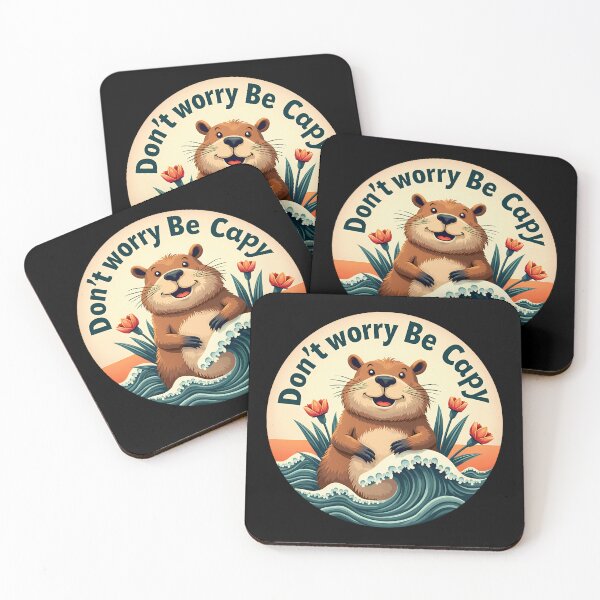 Item preview, Retro Don’t Worry Be Capy Cute Vintage Capybara designed and sold by MarcinTShop.