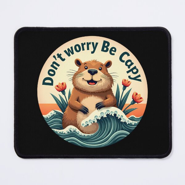 Item preview, Retro Don’t Worry Be Capy Cute Vintage Capybara designed and sold by MarcinTShop.