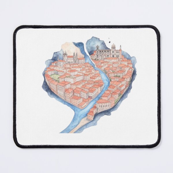Item preview, Lisbon Portugal map in watercolor designed and sold by Aryabek.