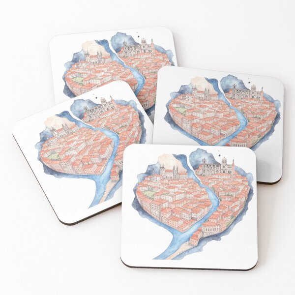 Item preview, Lisbon Portugal map in watercolor designed and sold by Aryabek.