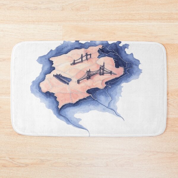 Item preview, Lisbon Portugal map in watercolor vintage designed and sold by Aryabek.