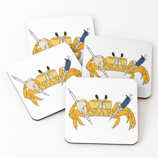 Item preview, Scientist Ghost Crab Holding Pipettes designed and sold by Beach Bum Doodles.