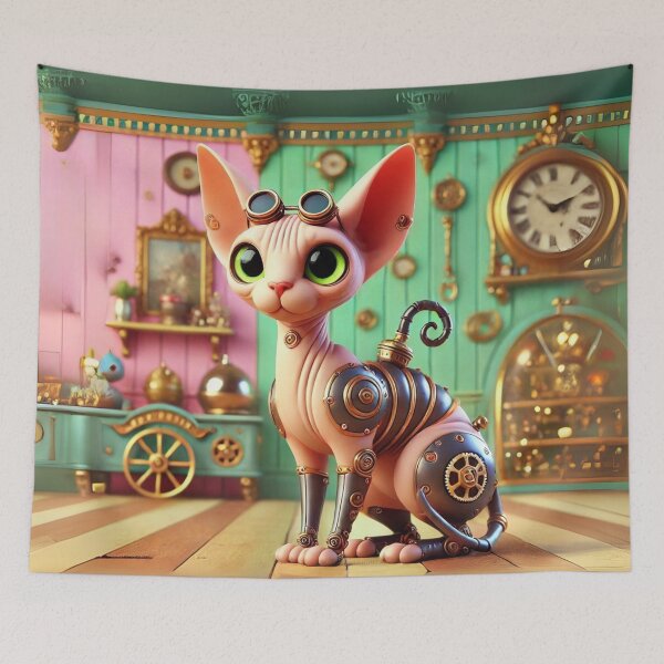 Item preview, Steampunk Sphynx Cat designed and sold by Sillytoe.
