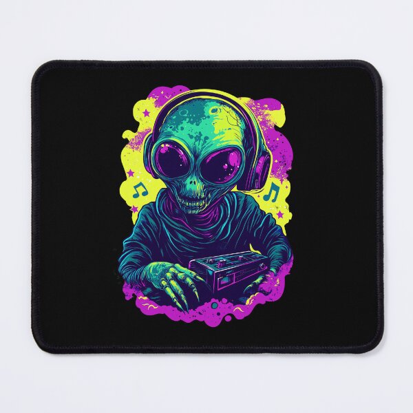 Item preview, Psychedelic Alien DJ designed and sold by marielmoreya.