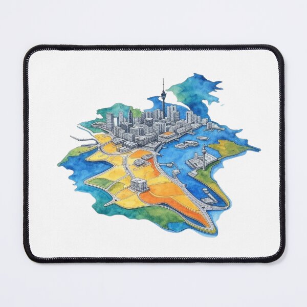 Item preview, Auckland New Zealand Map designed and sold by Aryabek.