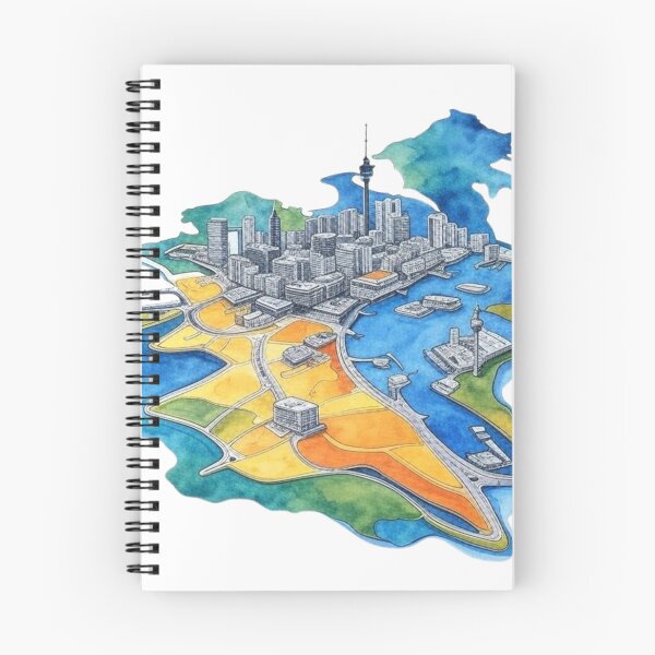 Item preview, Auckland New Zealand Map designed and sold by Aryabek.