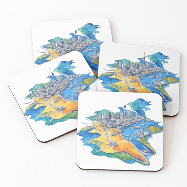 Item preview, Auckland New Zealand Map designed and sold by Aryabek.