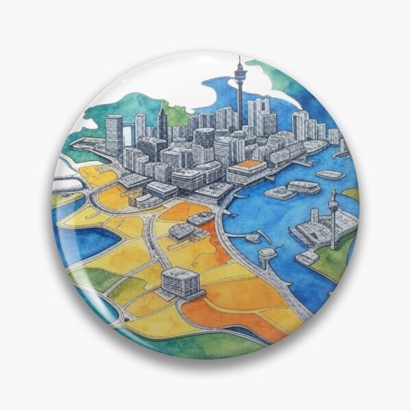 Item preview, Auckland New Zealand Map designed and sold by Aryabek.