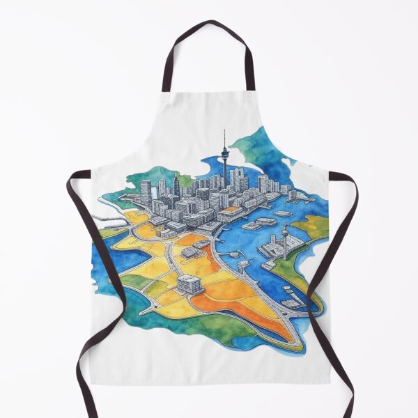 Item preview, Auckland New Zealand Map designed and sold by Aryabek.