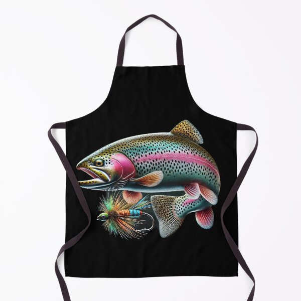 Item preview, Vibrant Rainbow Trout and Fly Hook designed and sold by Wiredart.