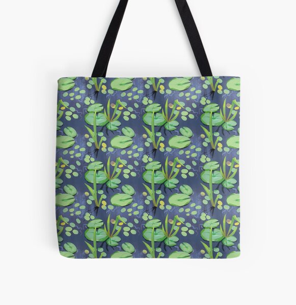 Lily Pads All Over Print Tote Bag