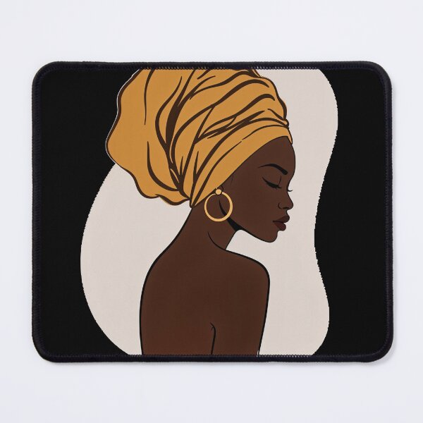 Item preview, Nigerian Gele Minimalist Afrocentric Portrait – Woman with Traditional Headwrap in Earthy Tones designed and sold by Collision19.