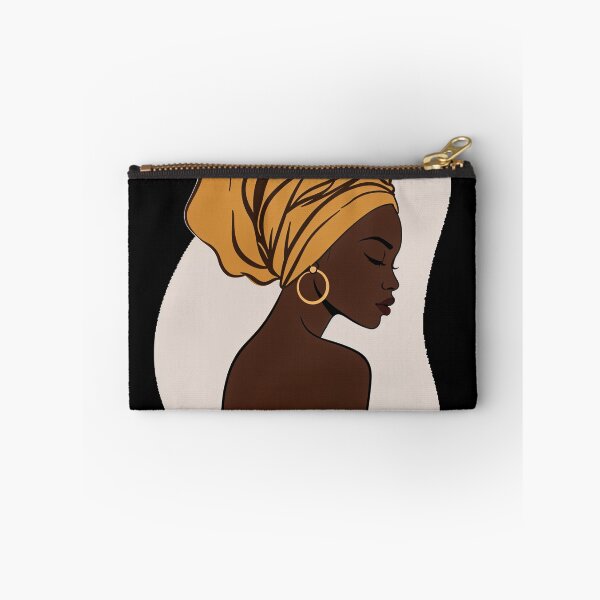 Item preview, Nigerian Gele Minimalist Afrocentric Portrait – Woman with Traditional Headwrap in Earthy Tones designed and sold by Collision19.