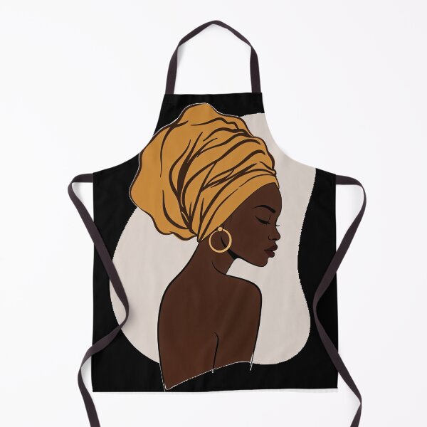 Item preview, Nigerian Gele Minimalist Afrocentric Portrait – Woman with Traditional Headwrap in Earthy Tones designed and sold by Collision19.