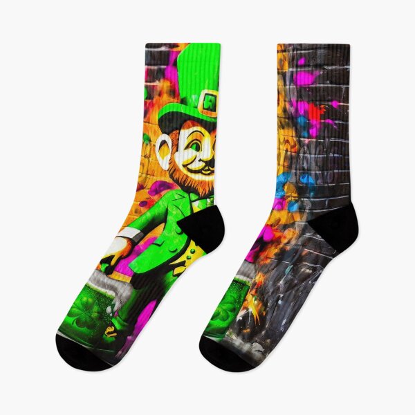 Item preview, St Patrick's Day Celebration Irish Leprechaun Graffiti designed and sold by Drone-tees.