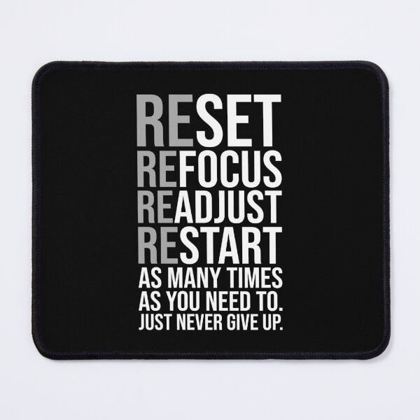 Item preview, Reset Refocus Readjust - Gym, Hustle, Success, Motivational designed and sold by chantastical.
