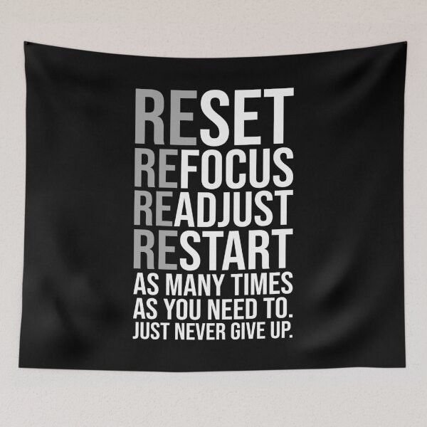 Item preview, Reset Refocus Readjust - Gym, Hustle, Success, Motivational designed and sold by chantastical.