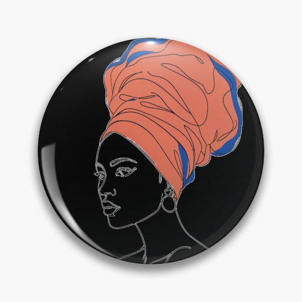 Item preview, Nigerian Gele Minimalist Afrocentric Portrait – Woman with Traditional Headwrap in Earthy Tones designed and sold by Collision19.