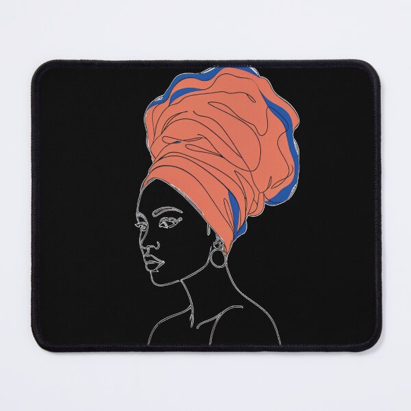 Item preview, Nigerian Gele Minimalist Afrocentric Portrait – Woman with Traditional Headwrap in Earthy Tones designed and sold by Collision19.