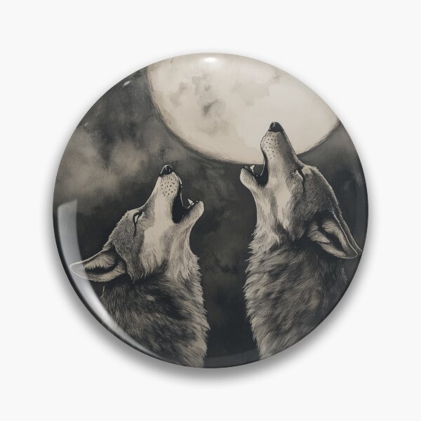 Item preview, Wolves howling at full moon designed and sold by SetMyHeart.