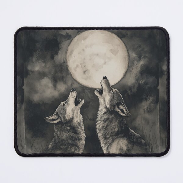 Item preview, Wolves howling at full moon designed and sold by SetMyHeart.