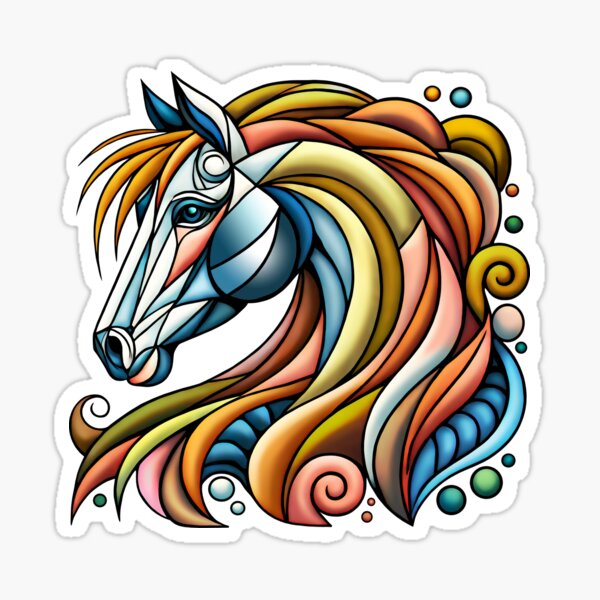 Item preview, Cubist horse designed and sold by Dlonex.