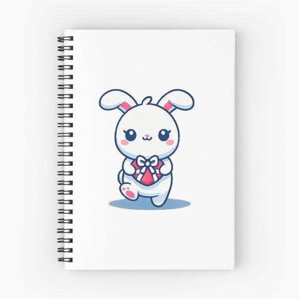 Item preview, Cute Bunny with Gift – Adorable Kawaii Rabbit Illustration designed and sold by HanaPrints.
