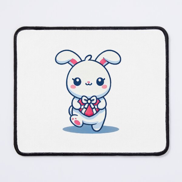 Item preview, Cute Bunny with Gift – Adorable Kawaii Rabbit Illustration designed and sold by HanaPrints.