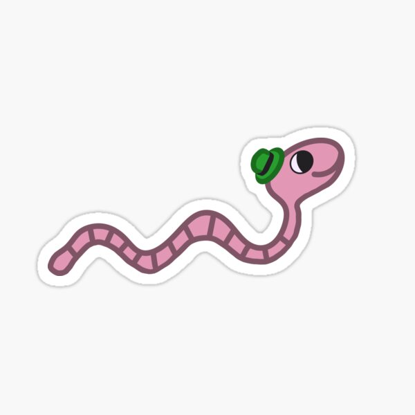 Item preview, Worm With Tiny Hat designed and sold by CartoonyMrMoony.