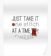 One Stitch At A Time Poster