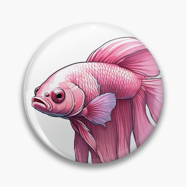 Item preview, Pink Betta Fish designed and sold by CreatureZDesign.