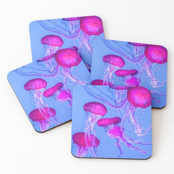 Item preview, Mesmerizing Pink Jellyfish in Blue Glow designed and sold by Bentenya.