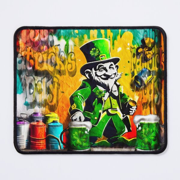 Item preview, St Patrick's Day Celebration Irish Leprechaun Graffiti designed and sold by Drone-tees.