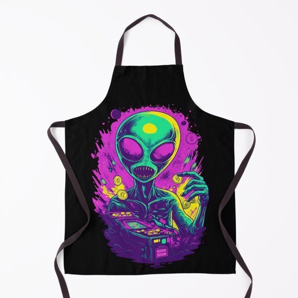 Artikelvorschau, Psychedelischer Alien mit Arcade-Maschine entworfen und verkauft von marielmoreya.