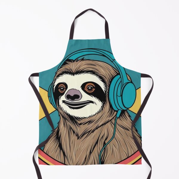 Aperçu de l'œuvre Motif géométrique DJ Sloth créée et vendue par AlinaSCorner.