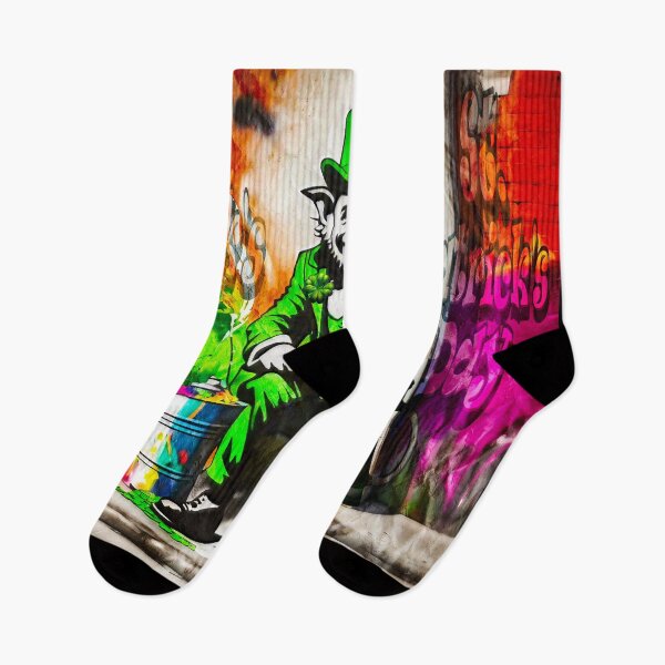 Item preview, St Patrick's Day Celebration Irish Leprechaun Graffiti designed and sold by Drone-tees.