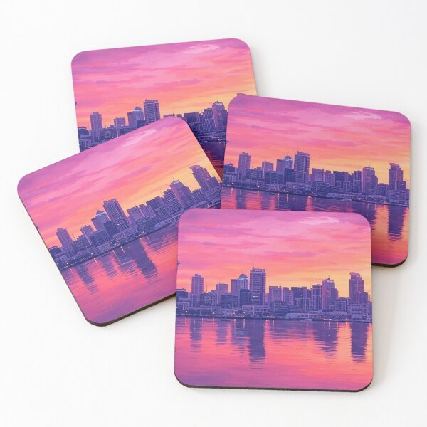 Item preview, Auckland sunset skyline designed and sold by Aryabek.