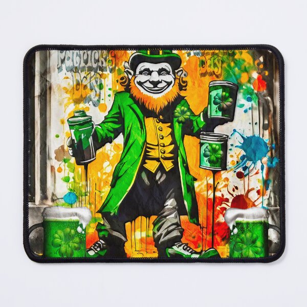Item preview, St Patrick's Day Celebration Irish Leprechaun Graffiti designed and sold by Drone-tees.