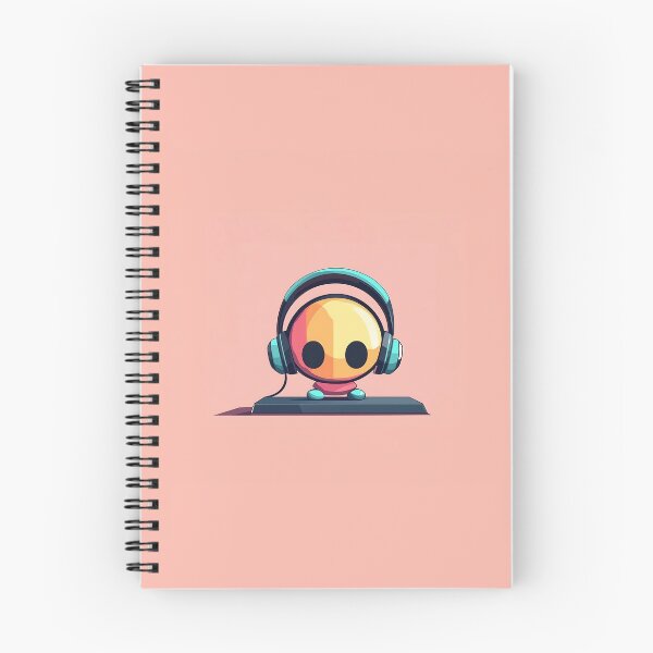 Item preview, Cute Skull Character With Headphones Avatar designed and sold by GoldenTealArts.