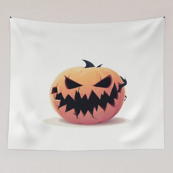 Item preview, Angry Halloween Pumpkin Vector Art Design designed and sold by GoldenTealArts.